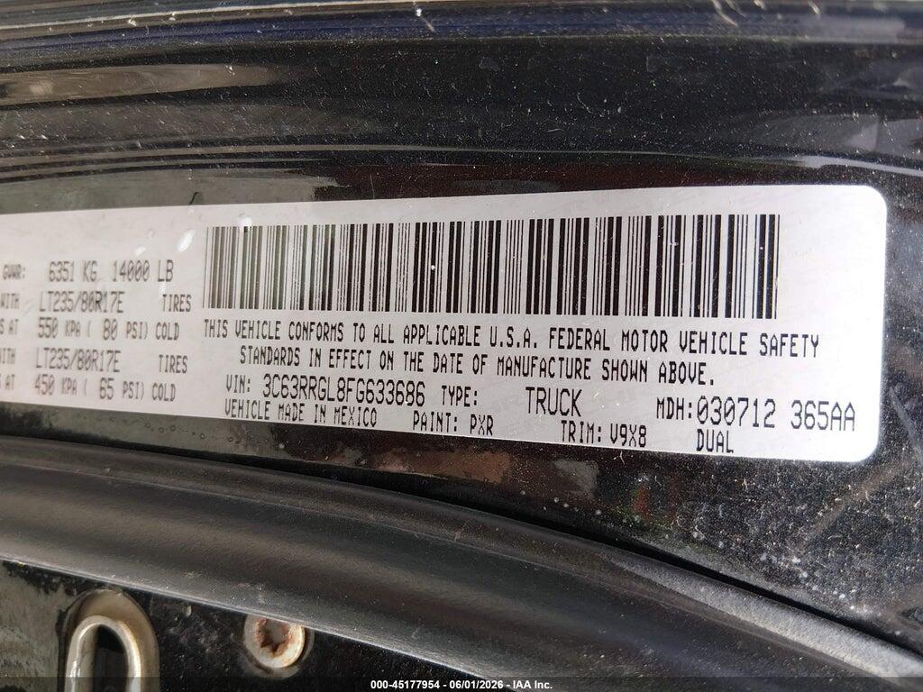 3C63RRGL8FG633686 2015 RAM 3500 photo no. 8