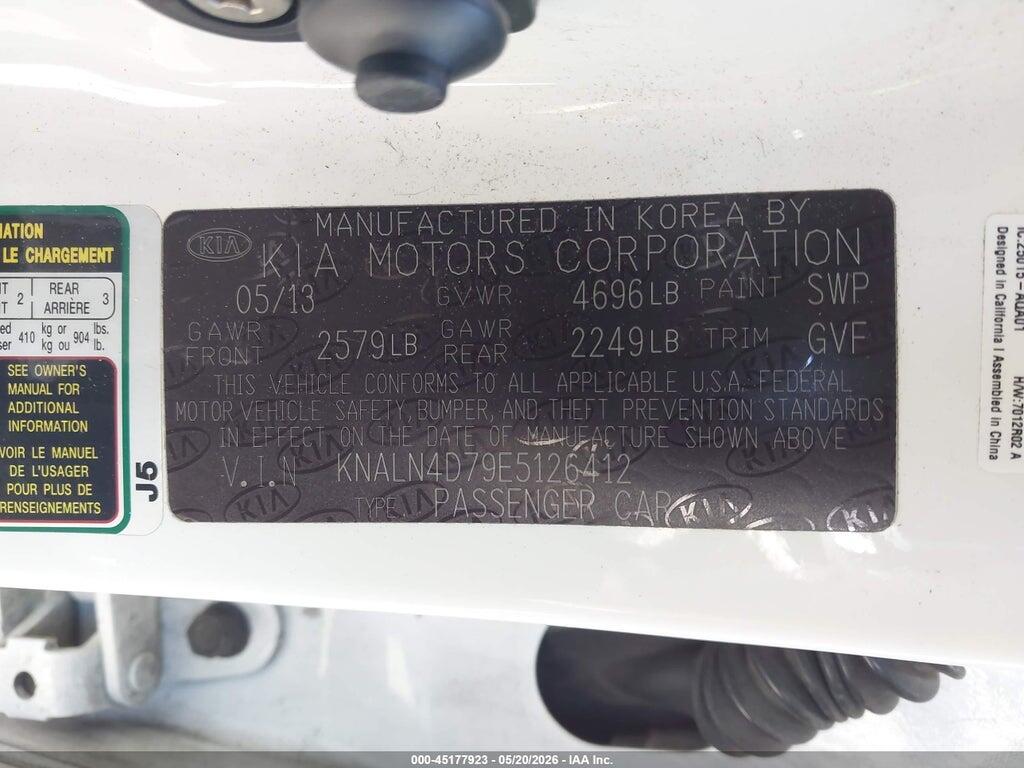 KNALN4D79E5126412 2014 KIA CADENZA photo no. 9