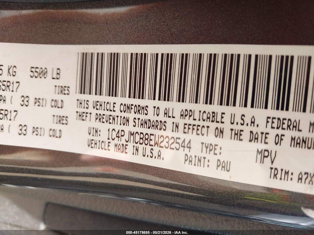 1C4PJMCB8EW232544 2014 JEEP CHEROKEE photo no. 9