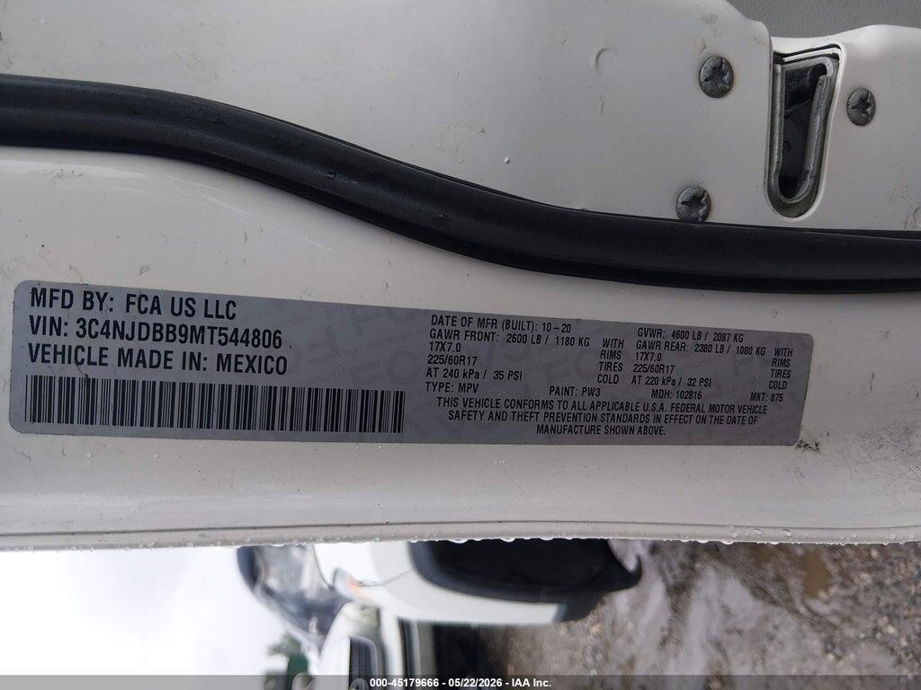 3C4NJDBB9MT544806 2021 JEEP COMPASS photo no. 9