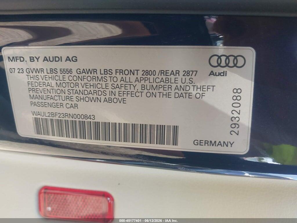 WAUL2BF23RN000843 2024 AUDI A6 photo no. 9