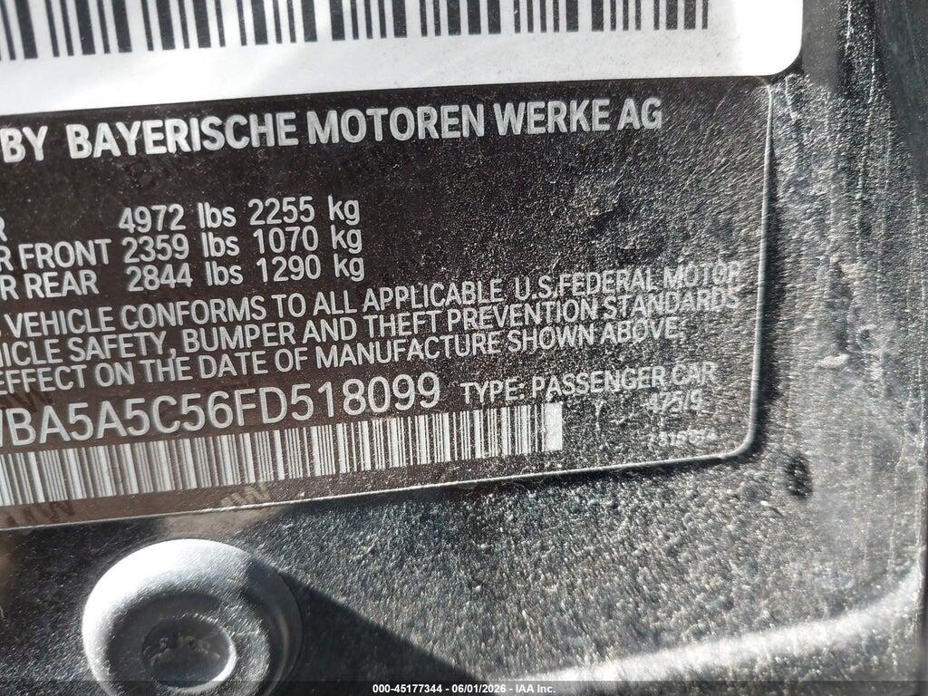 WBA5A5C56FD518099 2015 BMW 528I photo no. 9