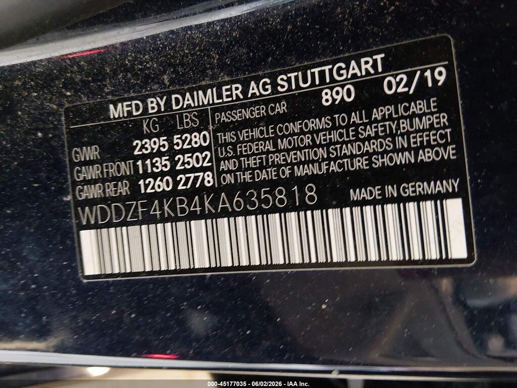WDDZF4KB4KA635818 2019 MERCEDES-BENZ E 300 photo no. 9