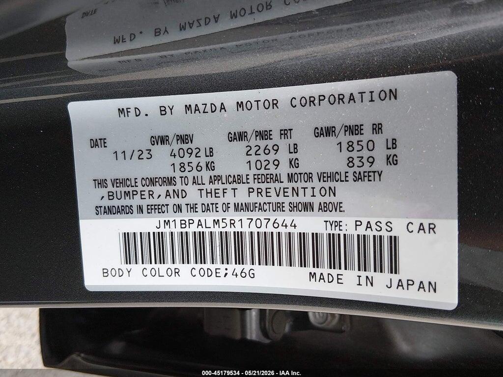 JM1BPALM5R1707644 2024 MAZDA MAZDA3 photo no. 9