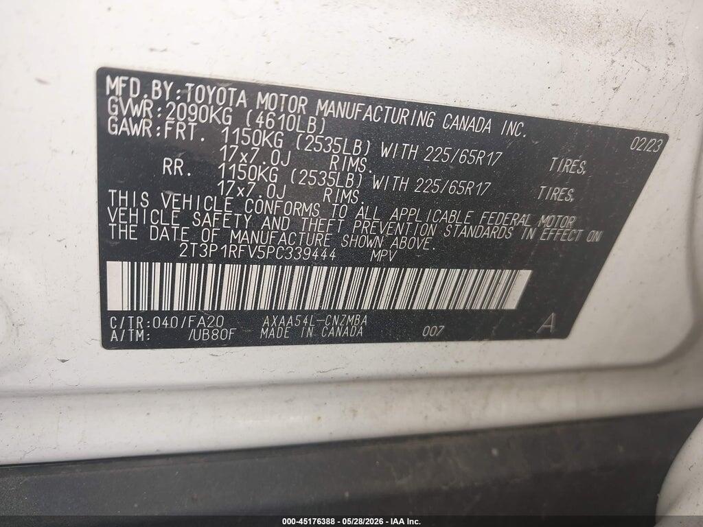 2T3P1RFV5PC339444 2023 TOYOTA RAV4 photo no. 9