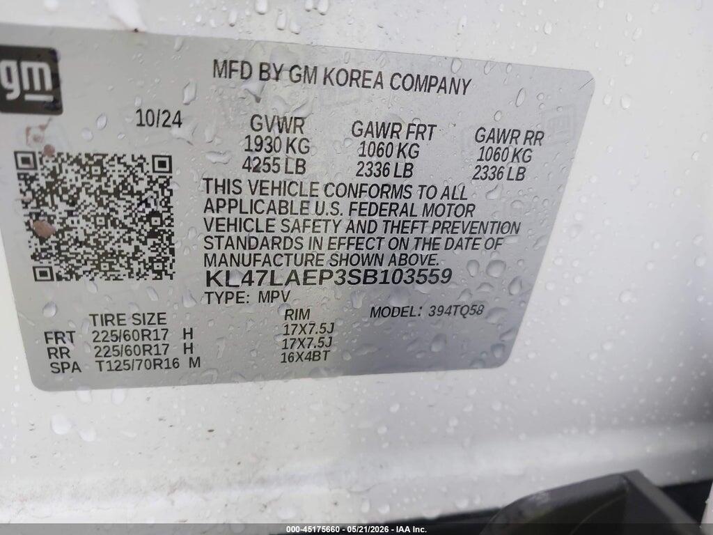 KL47LAEP3SB103559 2025 BUICK ENVISTA photo no. 9