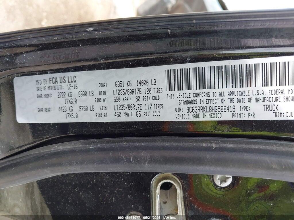 3C63RRKL8HG566419 2017 RAM 3500 photo no. 9