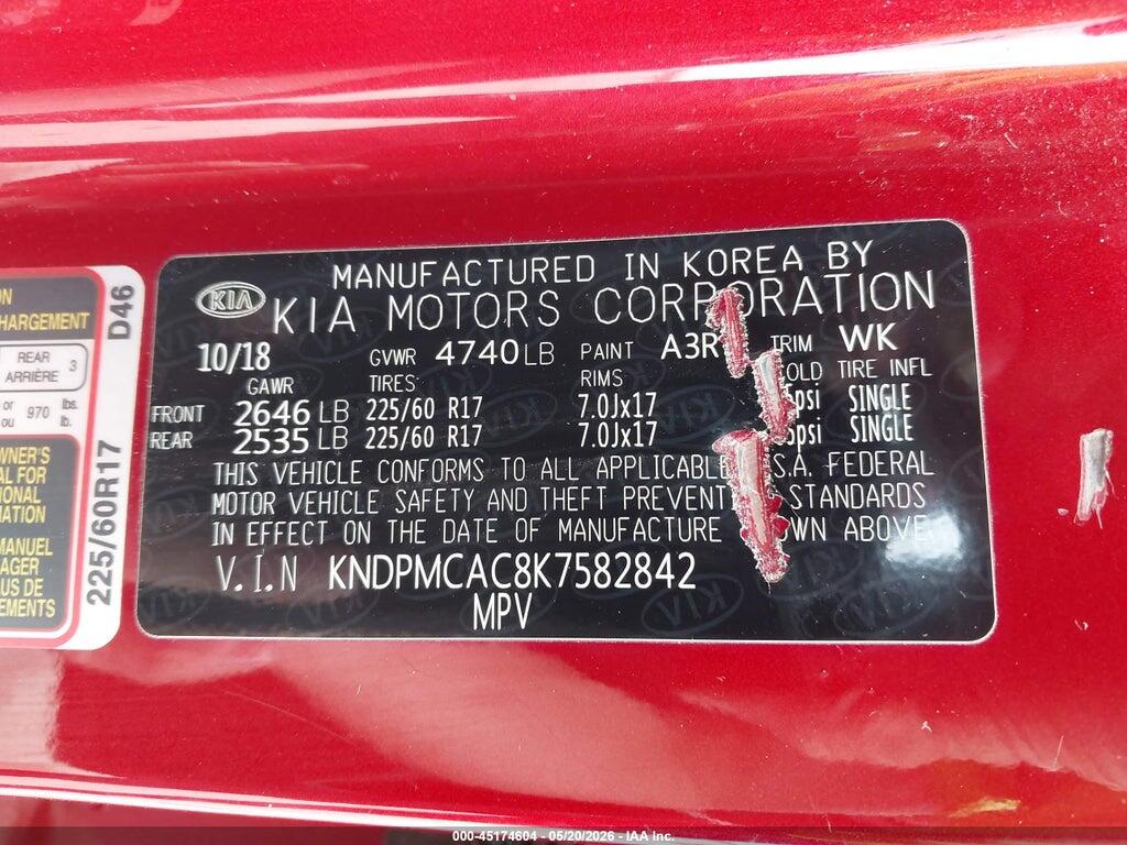 KNDPMCAC8K7582842 2019 KIA SPORTAGE photo no. 9