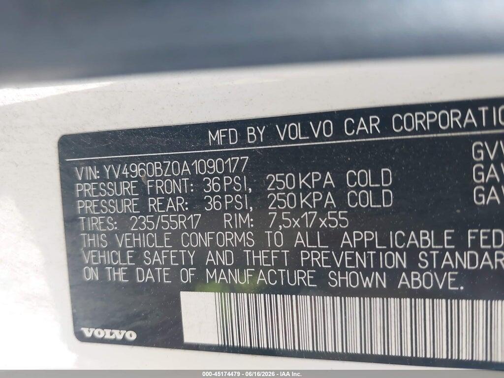 YV4960BZ0A1090177 2010 VOLVO XC70 photo no. 9