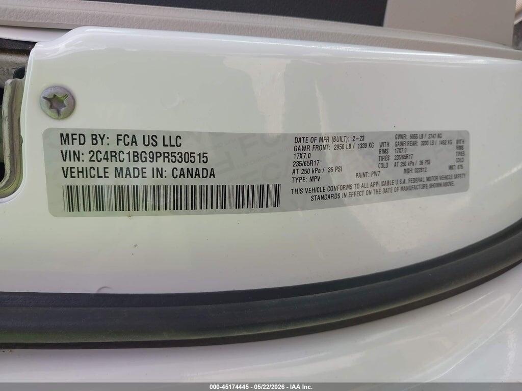 2C4RC1BG9PR530515 2023 CHRYSLER PACIFICA photo no. 9