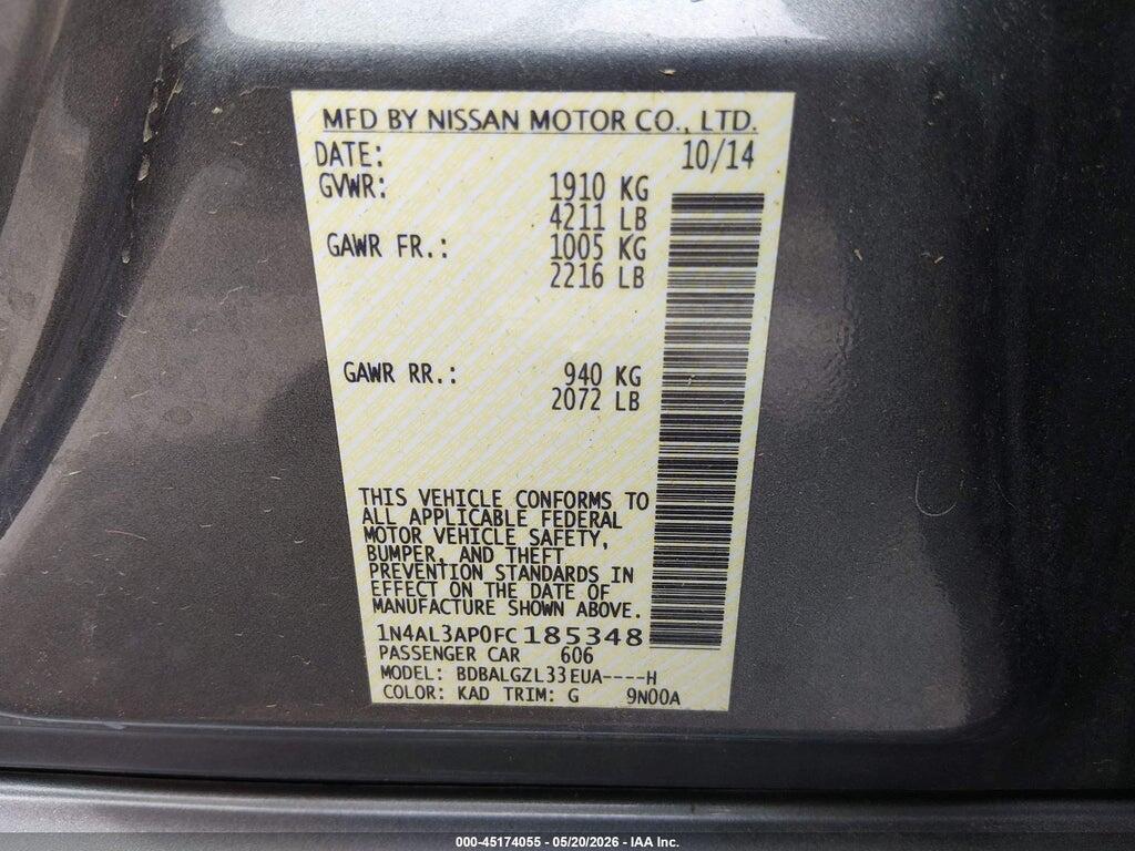 1N4AL3AP0FC185348 2015 NISSAN ALTIMA photo no. 9
