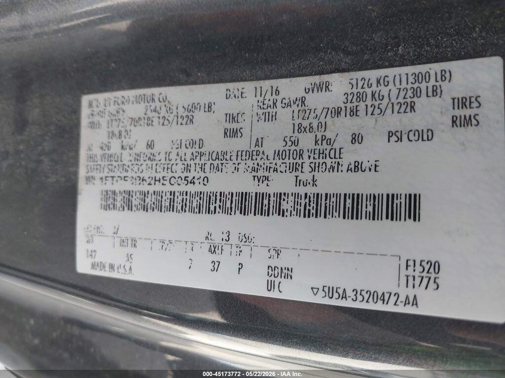 1FTRF3B62HEC05410 2017 FORD F-350 photo no. 9