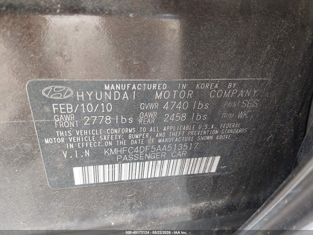 KMHFC4DF5AA513517 2010 HYUNDAI AZERA photo no. 9