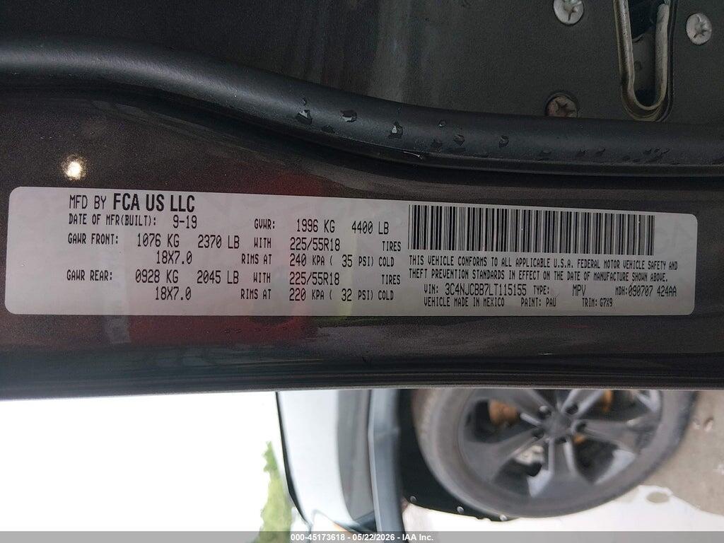 3C4NJCBB7LT115155 2020 JEEP COMPASS photo no. 9
