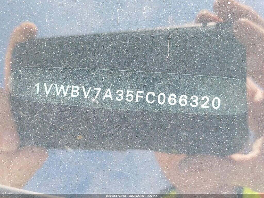 1VWBV7A35FC066320 2015 VOLKSWAGEN PASSAT photo no. 9