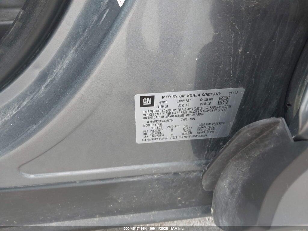 KL79MMS28NB091724 2022 CHEVROLET TRAILBLAZER photo no. 9