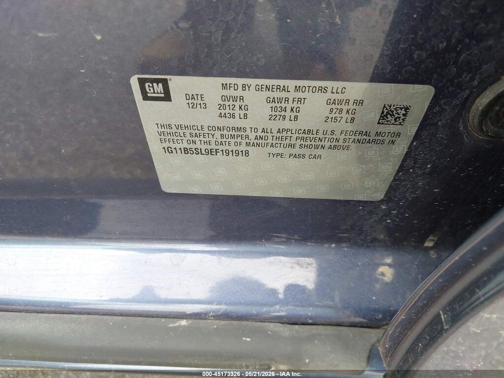 1G11B5SL9EF191918 2014 CHEVROLET MALIBU photo no. 9