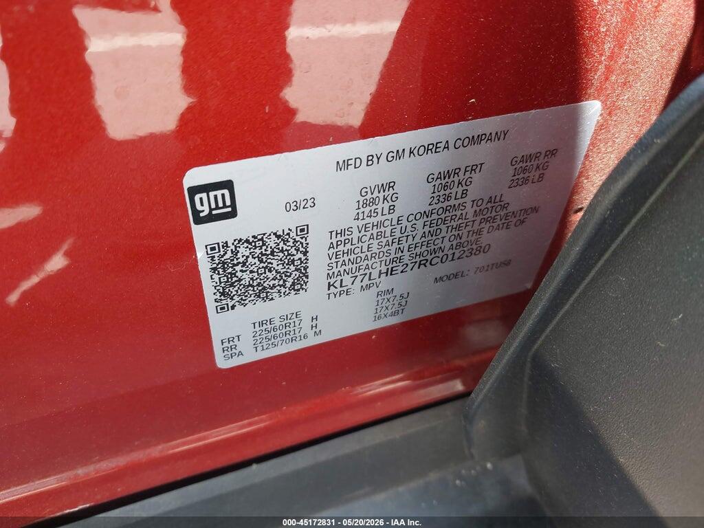 KL77LHE27RC012380 2024 CHEVROLET TRAX photo no. 9