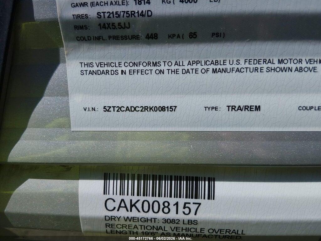 5ZT2CADC2RK008157 2024 COACHMEN CATALINA photo no. 9