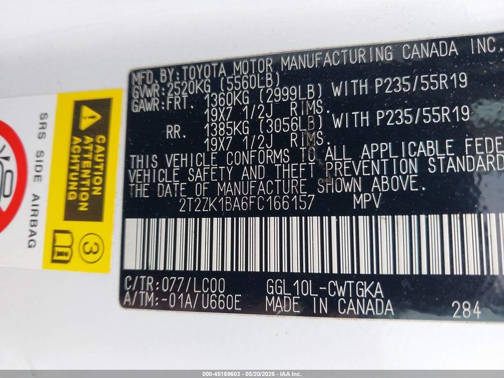 2T2ZK1BA6FC166157 2015 LEXUS RX 350 photo no. 9