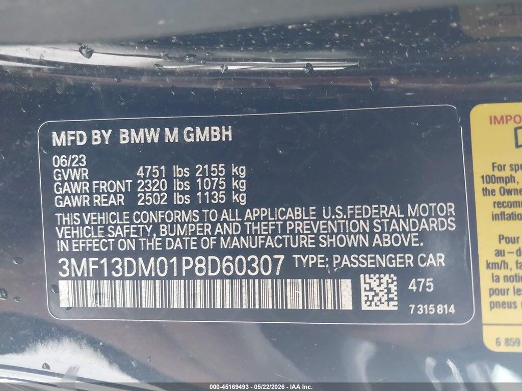 3MF13DM01P8D60307 2023 BMW M2 photo no. 9