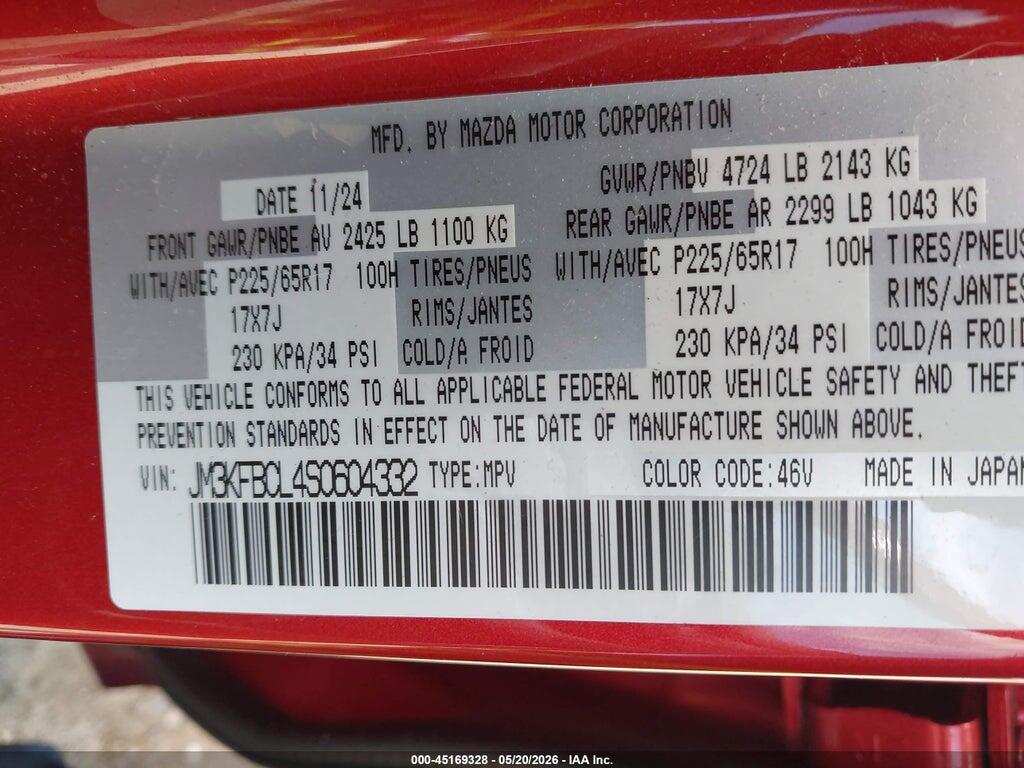JM3KFBCL4S0604332 2025 MAZDA CX-5 photo no. 9