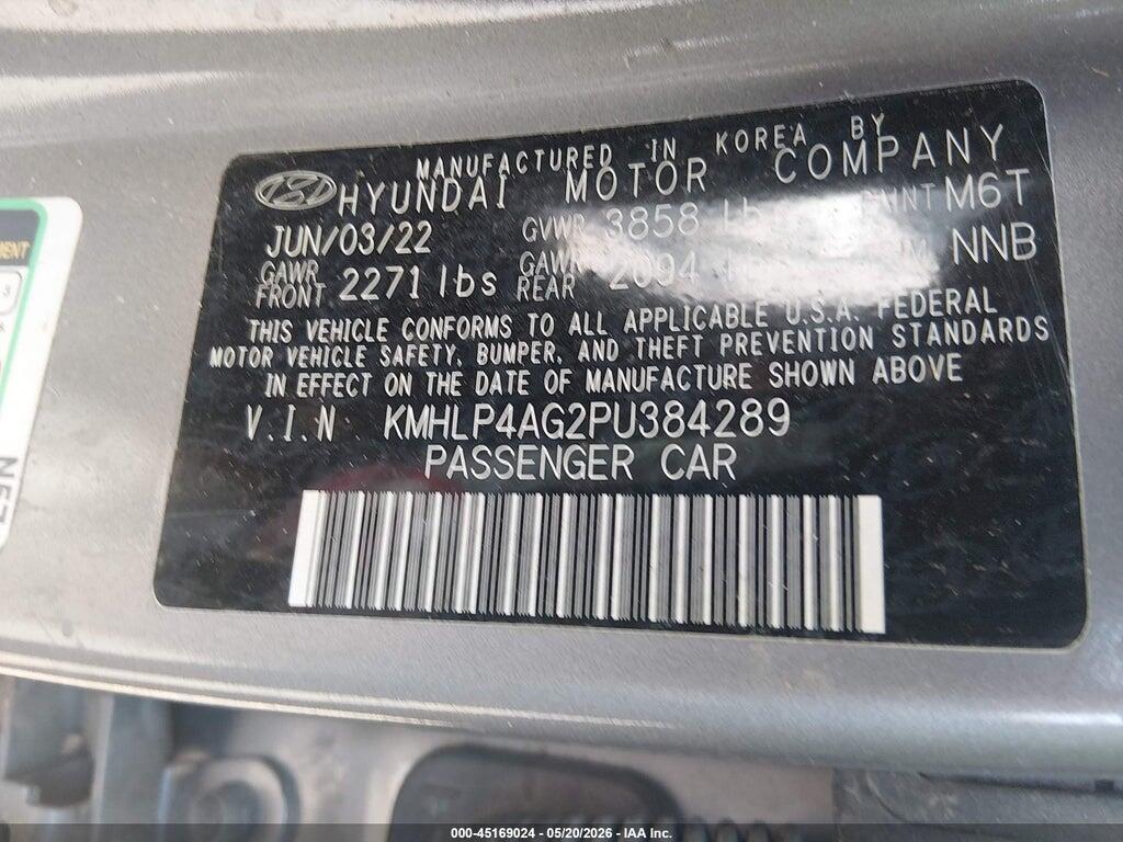KMHLP4AG2PU384289 2023 HYUNDAI ELANTRA photo no. 9