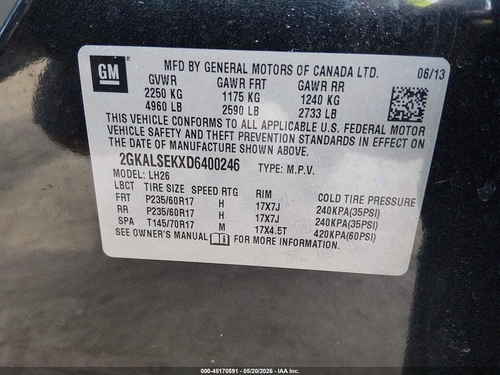 2GKALSEKXD6400246 2013 GMC TERRAIN photo no. 9
