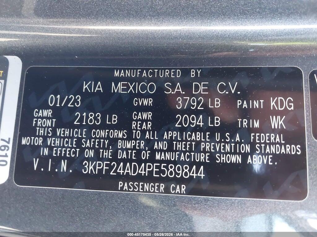 3KPF24AD4PE589844 2023 KIA FORTE photo no. 9