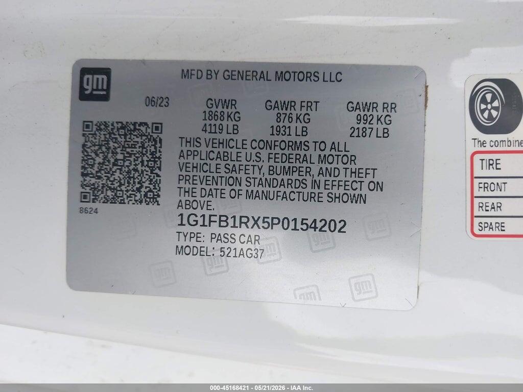 1G1FB1RX5P0154202 2023 CHEVROLET CAMARO photo no. 9