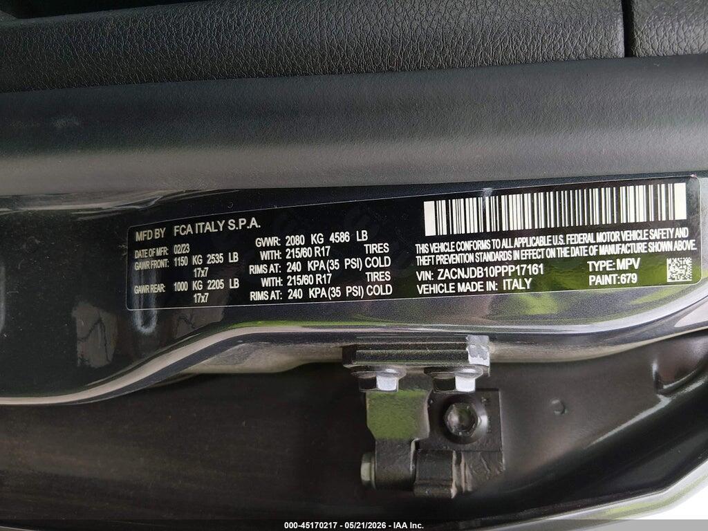 ZACNJDB10PPP17161 2023 JEEP RENEGADE photo no. 9