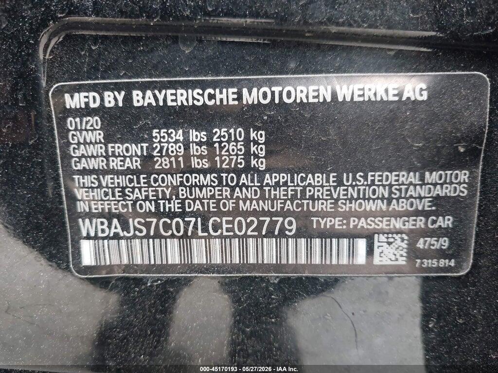 WBAJS7C07LCE02779 2020 BMW M550I photo no. 9