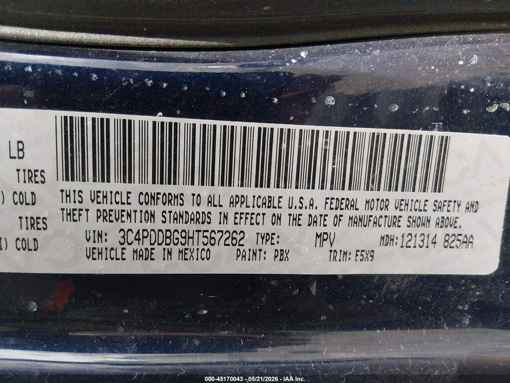 3C4PDDBG9HT567262 2017 DODGE JOURNEY photo no. 9