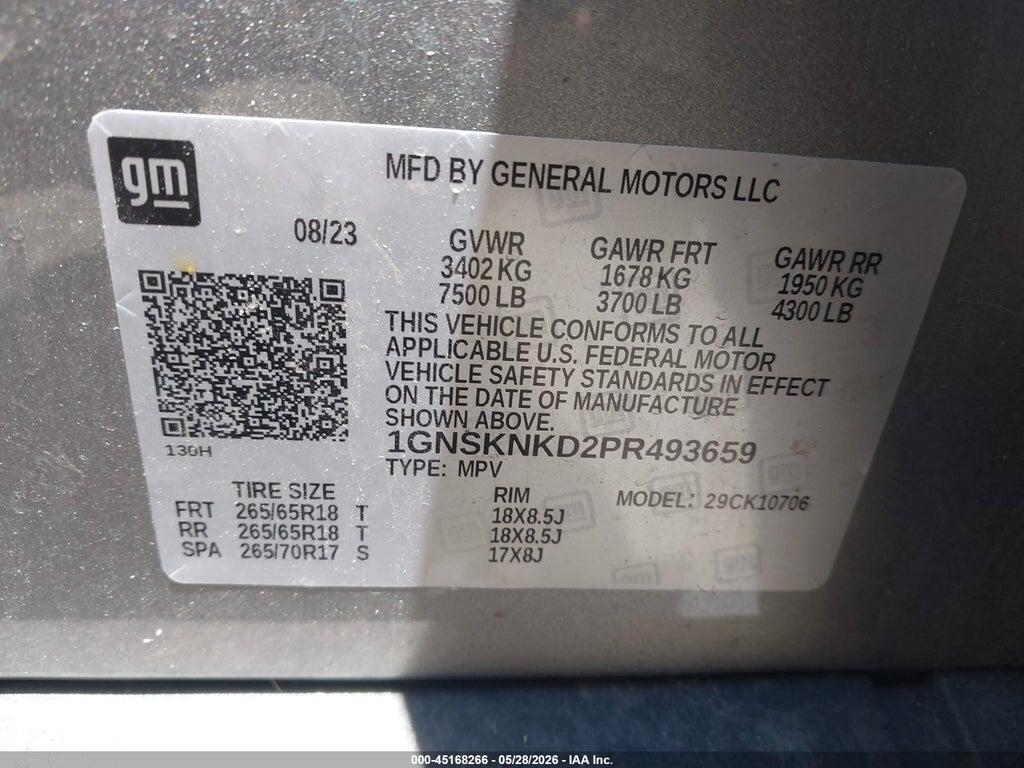 1GNSKNKD2PR493659 2023 CHEVROLET TAHOE photo no. 9