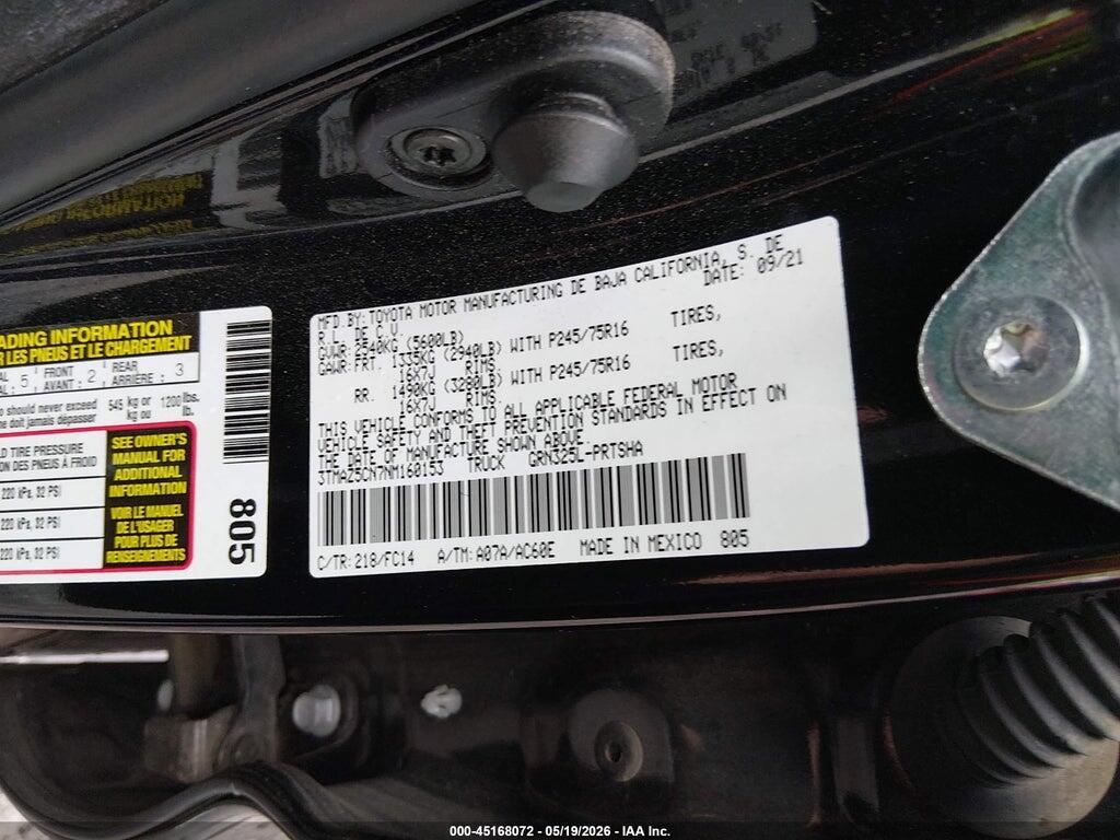 3TMAZ5CN7NM160153 2022 TOYOTA TACOMA photo no. 9