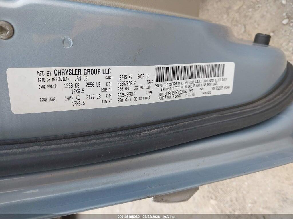 2C4RC1BG3DR669633 2013 CHRYSLER TOWN & COUNTRY photo no. 9