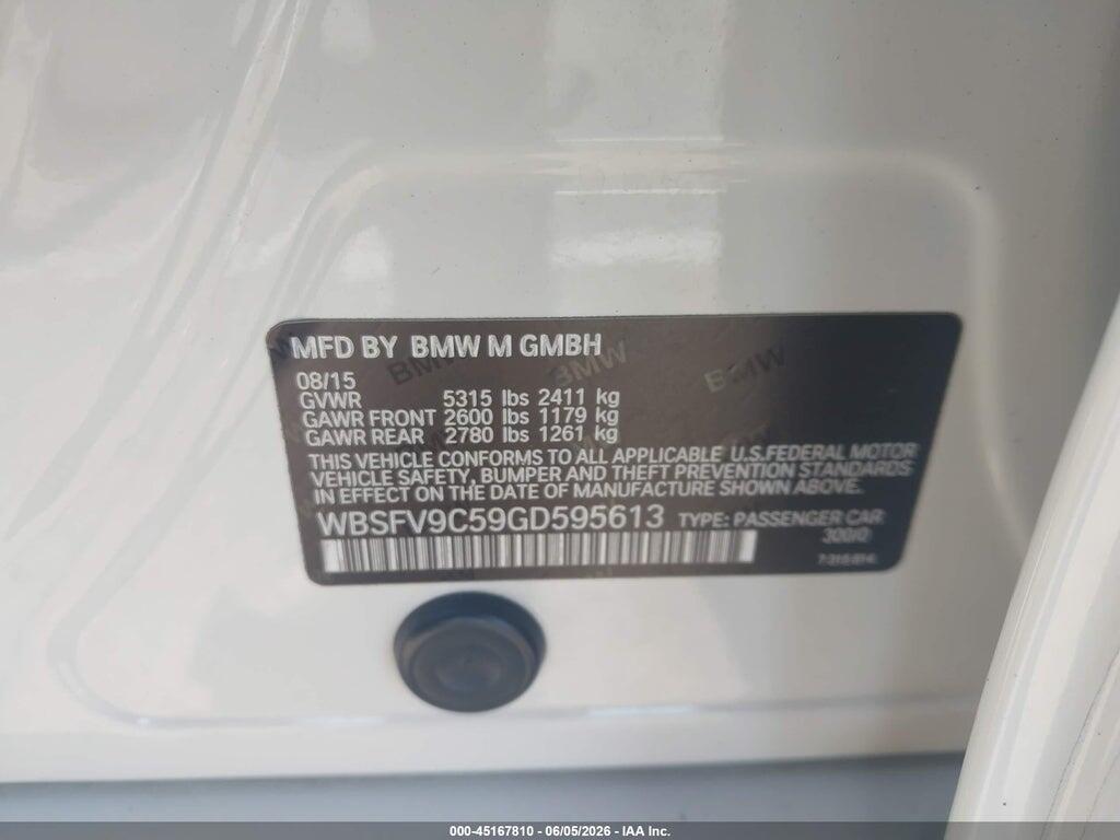 WBSFV9C59GD595613 2016 BMW M5 photo no. 9