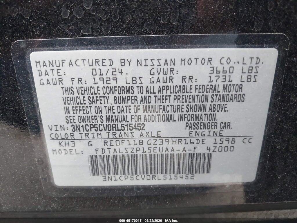 3N1CP5CV0RL515452 2024 NISSAN KICKS photo no. 9
