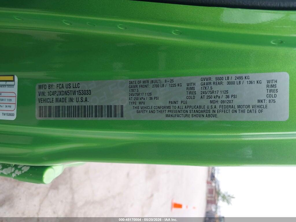 1C4PJXDN5TW153033 2026 JEEP WRANGLER photo no. 9