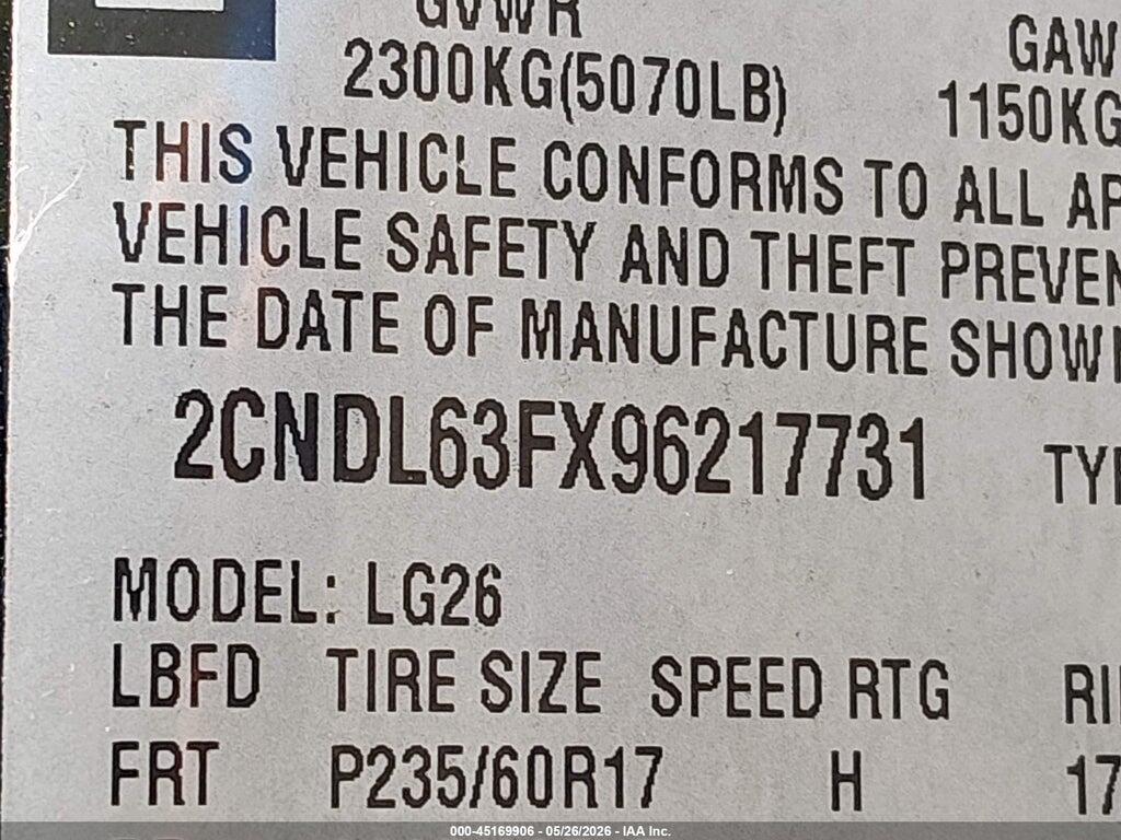 2CNDL63FX96217731 2009 CHEVROLET EQUINOX photo no. 9