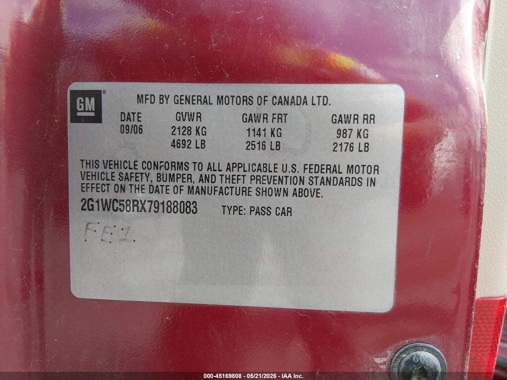 2G1WC58RX79188083 2007 CHEVROLET IMPALA photo no. 9