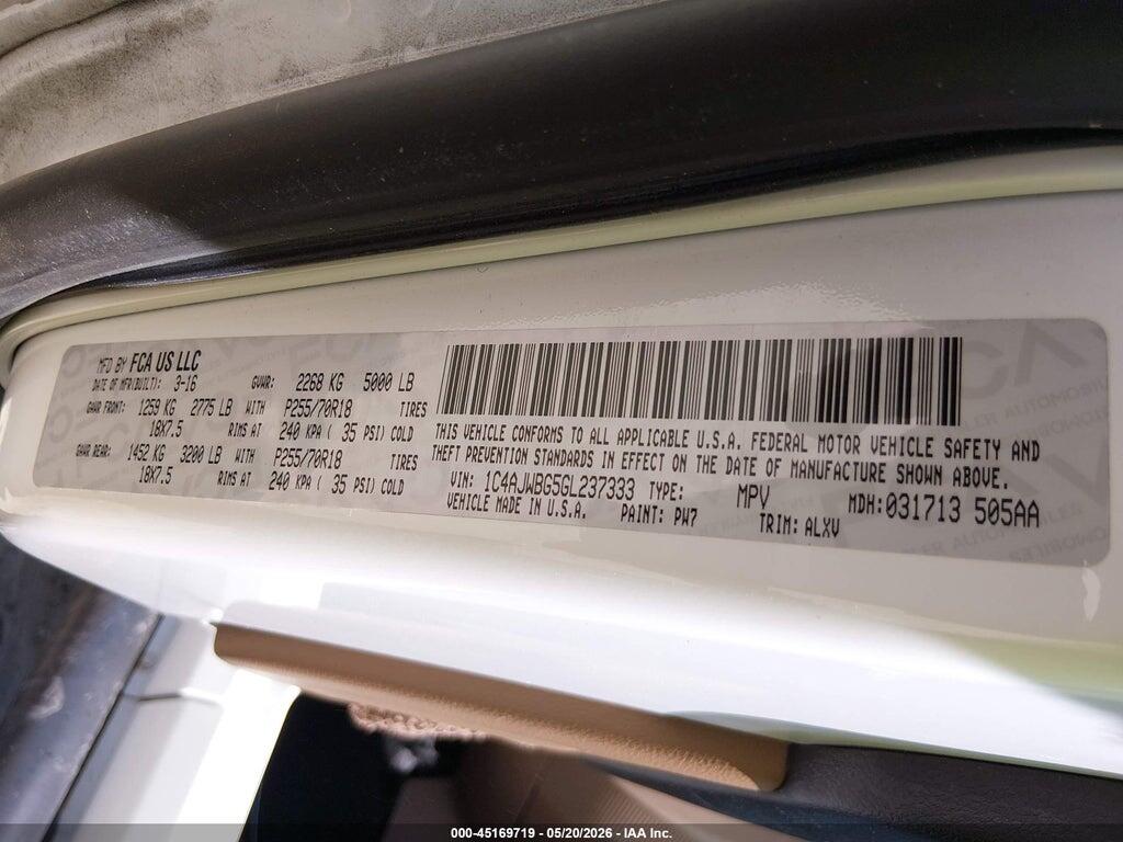 1C4AJWBG5GL237333 2016 JEEP WRANGLER photo no. 9
