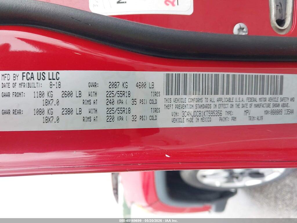 3C4NJDCB1KT595356 2019 JEEP COMPASS photo no. 9