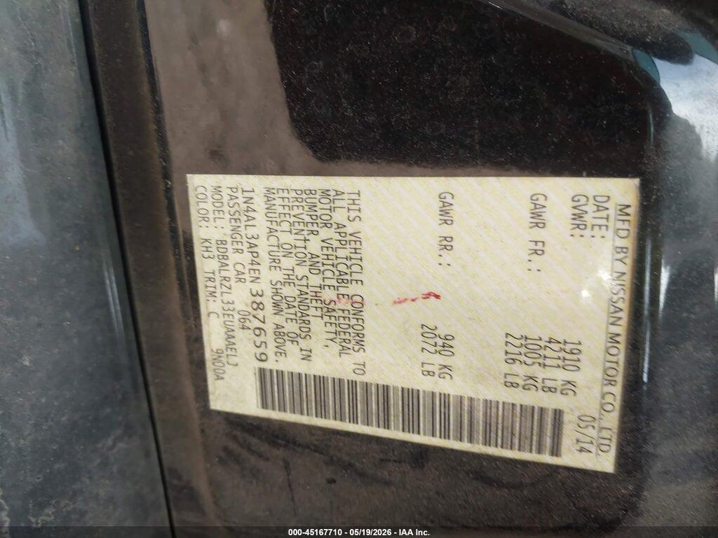 1N4AL3AP4EN387659 2014 NISSAN ALTIMA photo no. 9