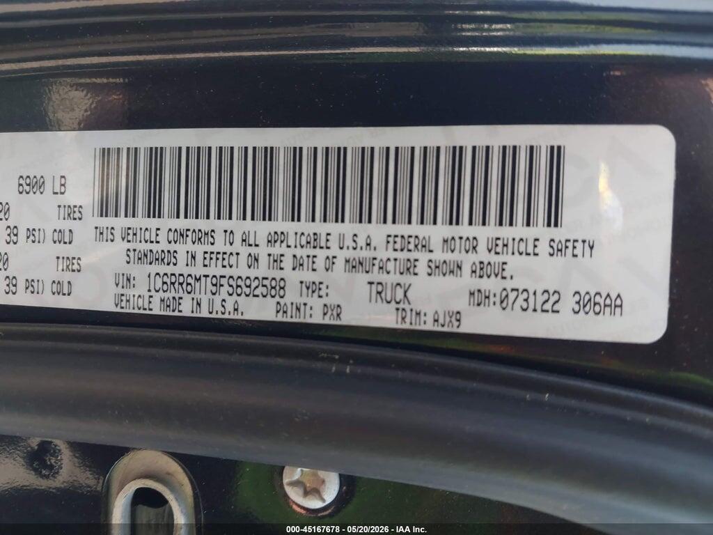 1C6RR6MT9FS692588 2015 RAM 1500 photo no. 9