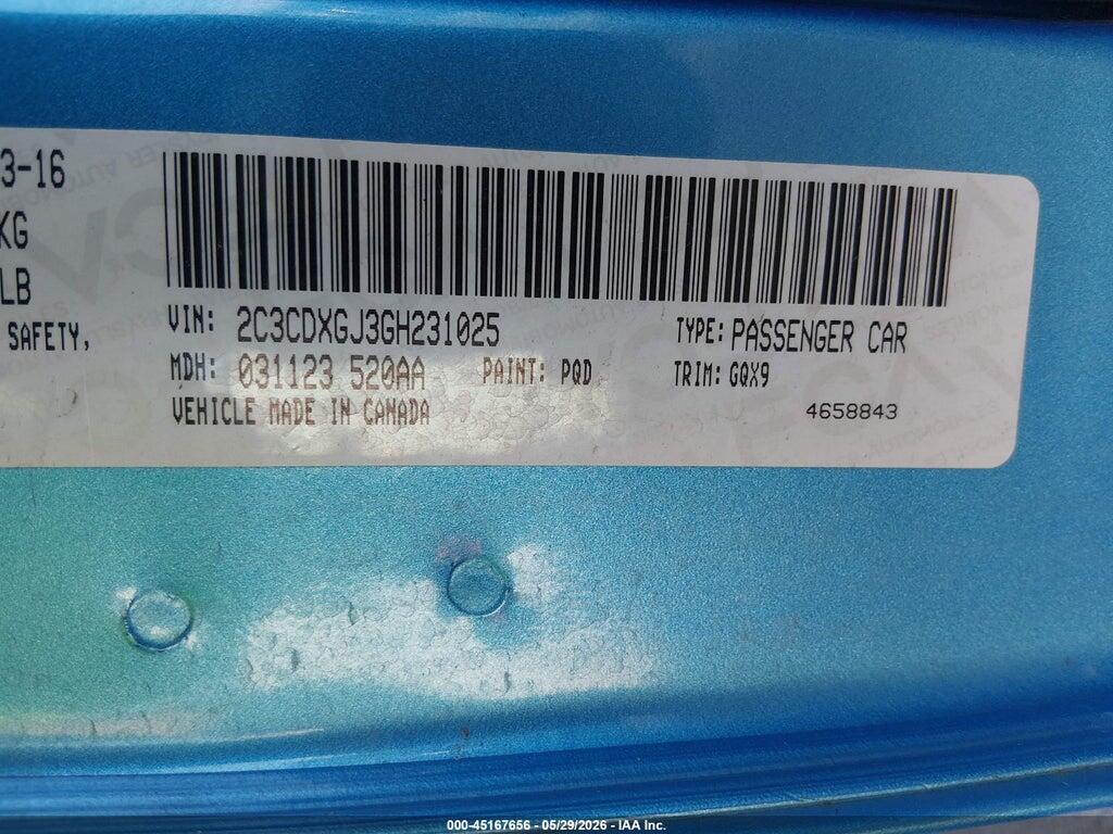 2C3CDXGJ3GH231025 2016 DODGE CHARGER photo no. 9