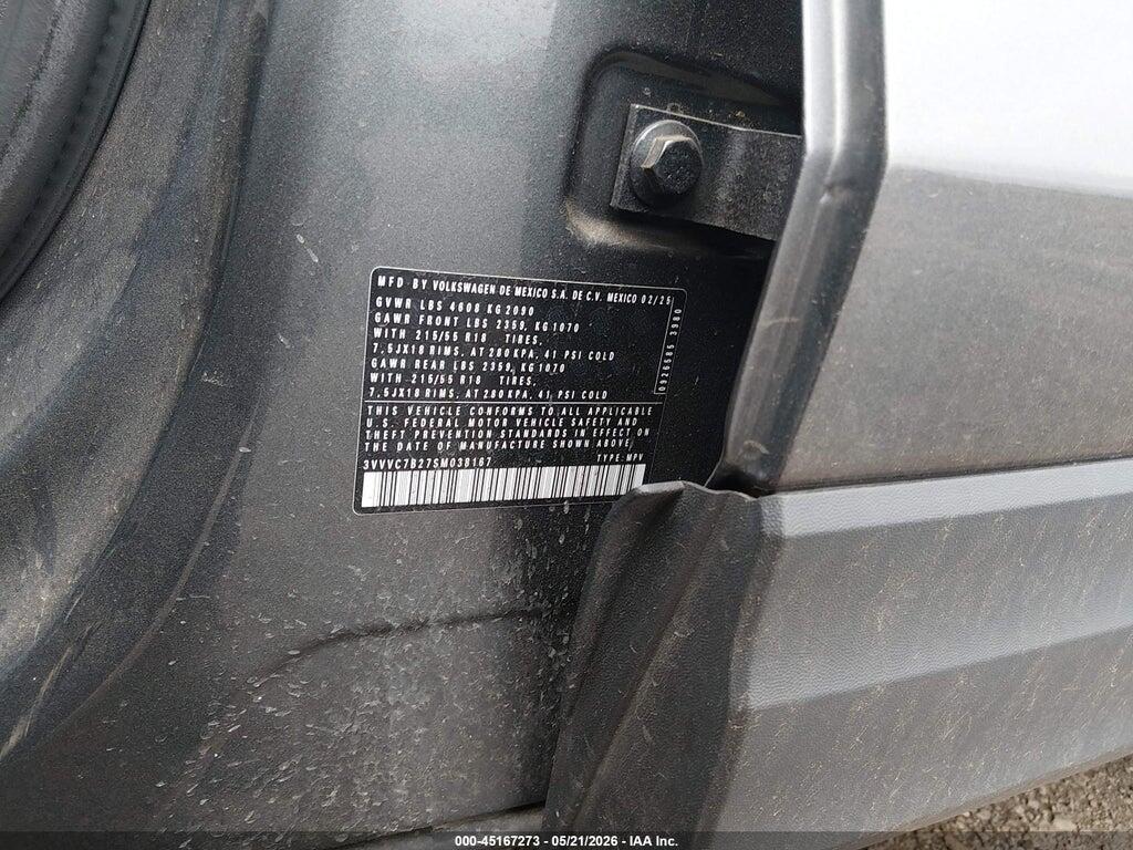 3VVVC7B27SM038167 2025 VOLKSWAGEN TAOS photo no. 9