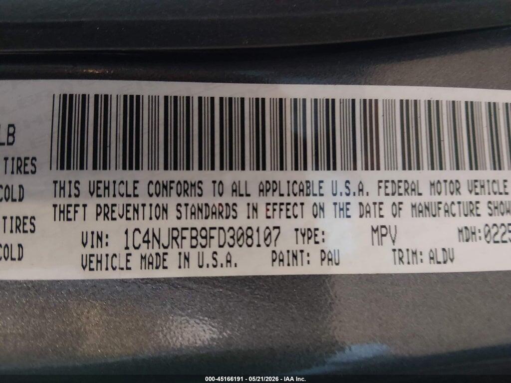 1C4NJRFB9FD308107 2015 JEEP PATRIOT photo no. 9