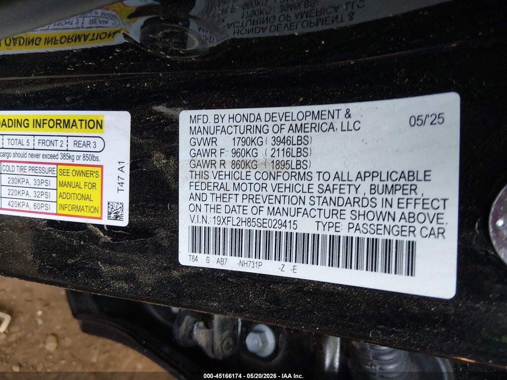 19XFL2H85SE029415 2025 HONDA CIVIC SEDAN photo no. 9