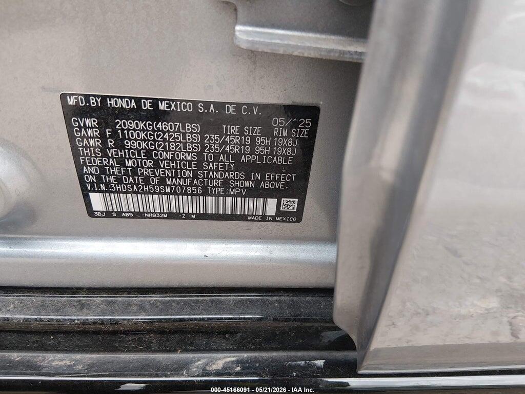 3HDSA2H59SM707856 2025 ACURA ADX photo no. 9